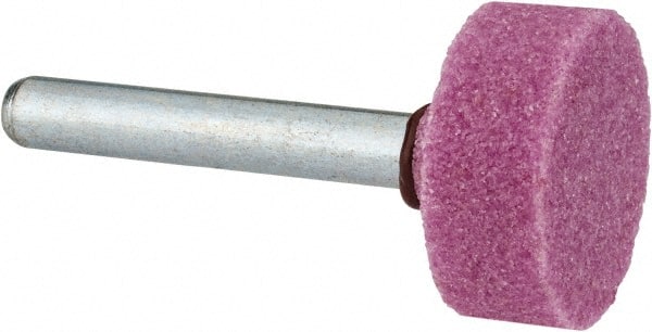 Grier Abrasives - 1 x 3/8" Head Diam x Thickness, W217, Cylinder, Aluminum Oxide Mounted Point - Top Tool & Supply