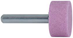 Grier Abrasives - 1" Head Diam x 1/2" Thickness, W218, Cylinder End, Aluminum Oxide Mounted Point - Top Tool & Supply