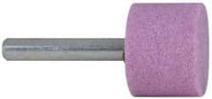 Grier Abrasives - 1 x 3/4" Head Diam x Thickness, W219, Cylinder, Aluminum Oxide Mounted Point - Top Tool & Supply