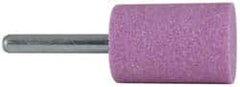 Grier Abrasives - 1 x 1-1/2" Head Diam x Thickness, W221, Cylinder, Aluminum Oxide Mounted Point - Top Tool & Supply