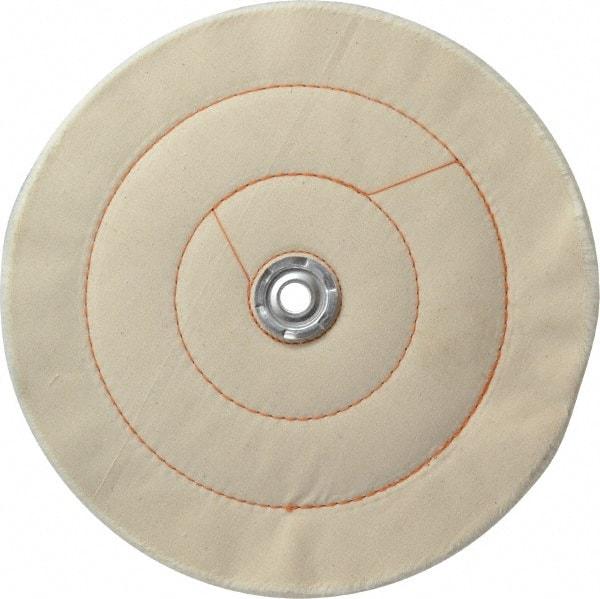 Dico - 10" Diam x 1/2" Thick Unmounted Buffing Wheel - Cushion Sewn, 1" Arbor Hole, Medium Density - Top Tool & Supply