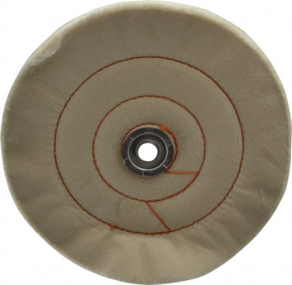 Dico - 8" Diam x 3/4" Thick Unmounted Buffing Wheel - Cushion Sewn, 1/2" Arbor Hole, Medium Density - Top Tool & Supply