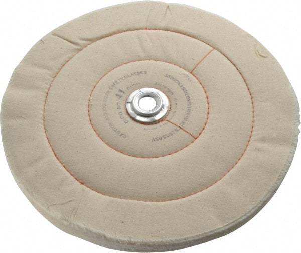 Dico - 10" Diam x 3/4" Thick Unmounted Buffing Wheel - Cushion Sewn, 1/2" Arbor Hole, Medium Density - Top Tool & Supply