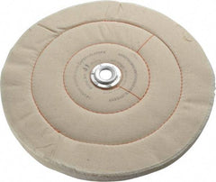 Dico - 10" Diam x 3/4" Thick Unmounted Buffing Wheel - Cushion Sewn, 1/2" Arbor Hole, Medium Density - Top Tool & Supply