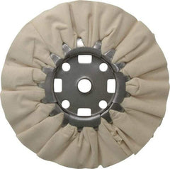 Divine Brothers - 8" Diam x 1/2" Thick Unmounted Buffing Wheel - Ventilated Bias Cut, 5/8" Arbor Hole - Top Tool & Supply