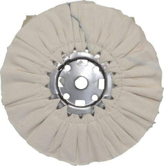 Divine Brothers - 10" Diam x 1/2" Thick Unmounted Buffing Wheel - Ventilated Bias Cut, 3/4" Arbor Hole - Top Tool & Supply