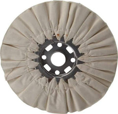 Divine Brothers - 10" Diam x 1/2" Thick Unmounted Buffing Wheel - Ventilated Bias Cut, 1-1/4" Arbor Hole - Top Tool & Supply