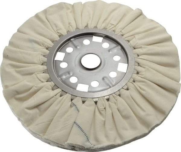 Divine Brothers - 12" Diam x 1/2" Thick Unmounted Buffing Wheel - Ventilated Bias Cut, 1-1/4" Arbor Hole - Top Tool & Supply