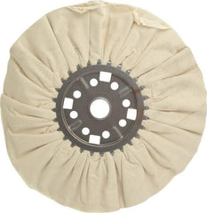 Divine Brothers - 14" Diam x 1/2" Thick Unmounted Buffing Wheel - Ventilated Bias Cut, 1-1/4" Arbor Hole - Top Tool & Supply