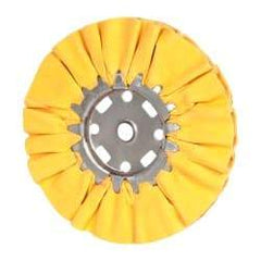 Divine Brothers - 8" Diam x 1/2" Thick Unmounted Buffing Wheel - Ventilated Bias Cut, 1/2" Arbor Hole - Top Tool & Supply