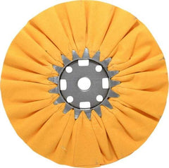 Divine Brothers - 10" Diam x 1/2" Thick Unmounted Buffing Wheel - Ventilated Bias Cut, 3/4" Arbor Hole - Top Tool & Supply