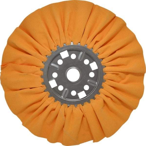 Divine Brothers - 14" Diam x 1/2" Thick Unmounted Buffing Wheel - Ventilated Bias Cut, 1-1/4" Arbor Hole - Top Tool & Supply