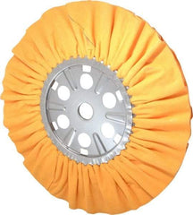 Divine Brothers - 16" Diam x 1/2" Thick Unmounted Buffing Wheel - Ventilated Bias Cut, 1-1/4" Arbor Hole - Top Tool & Supply