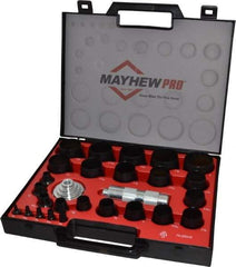 Mayhew - 27 Piece, 1/8 to 2", Hollow Punch Set - Comes in Plastic Case - Top Tool & Supply