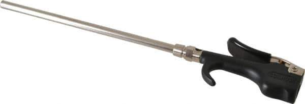 Coilhose Pneumatics - Safety Extension Tube Thumb Lever Blow Gun - 1/4 NPT, 8" Tube Length, Zinc - Top Tool & Supply