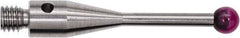 Renishaw - 0.1181 Inch Ball Diameter, Stainless Steel Stem, M3 Thread, Ruby Point Ball Tip CMM Stylus - 0.5787 Inch Working Length, 0.0591 Inch Stem Diameter, 0.8268 Inch Overall Length - Top Tool & Supply