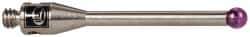 Renishaw - 0.0787 Inch Ball Diameter, Stainless Steel Stem, M2 Thread, Ruby Point Ball Tip CMM Stylus - 0.5512 Inch Working Length, 0.05 Inch Stem Diameter, 0.7874 Inch Overall Length - Top Tool & Supply