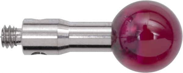 Renishaw - 0.2362 Inch Ball Diameter, Stainless Steel Stem, M2 Thread, Ruby Point Ball Tip CMM Stylus - 0.3937 Inch Working Length, 0.0984 Inch Stem Diameter, 0.3937 Inch Overall Length - Top Tool & Supply