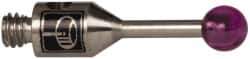 Renishaw - 0.0984 Inch Ball Diameter, Stainless Steel Stem, M2 Thread, Ruby Point Ball Tip CMM Stylus - 0.2559 Inch Working Length, 0.0394 Inch Stem Diameter, 0.3937 Inch Overall Length - Top Tool & Supply