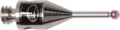 Renishaw - 0.0394 Inch Ball Diameter, Stainless Steel Stem, M2 Thread, Ruby Point Ball Tip CMM Stylus - 0.1772 Inch Working Length, 0.028 Inch Stem Diameter, 0.3937 Inch Overall Length - Top Tool & Supply