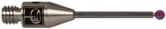 Renishaw - 0.0591 Inch Ball Diameter, Carbide Stem, M3 Thread, Ruby Point Ball Tip CMM Stylus - 1/2 Inch Working Length, 0.0394 Inch Stem Diameter, 0.7874 Inch Overall Length - Top Tool & Supply