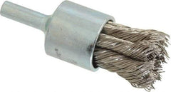 Anderson - 3/4" Brush Diam, Knotted, End Brush - 1/4" Diam Shank, 22,000 Max RPM - Top Tool & Supply