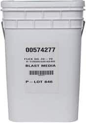 Made in USA - Coarse/Medium Grade Crushed Glass - 40 to 70 Grit, 50 Lb Pail - Top Tool & Supply