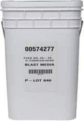 Made in USA - Coarse/Medium Grade Crushed Glass - 40 to 70 Grit, 50 Lb Pail - Top Tool & Supply