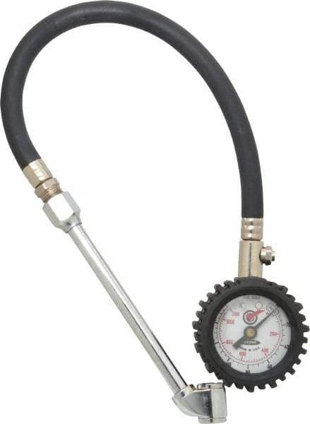 Acme - 0 to 160 psi Dial Dual Tire Pressure Gauge - Closed Check, 12' Hose Length - Top Tool & Supply