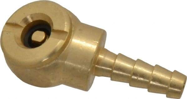 Acme - Closed Check Brass Air Chuck - Ball Foot Chuck, 1/4 Barbed - Top Tool & Supply