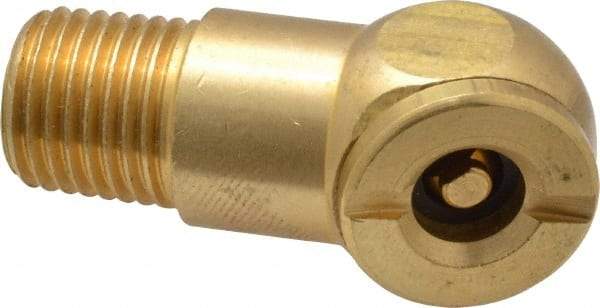 Acme - Closed Check Brass Air Chuck - Ball Foot Chuck, 1/4 MPT - Top Tool & Supply