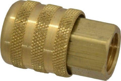 Acme - Closed Check Brass Air Chuck - Lock On Chuck, 1/4 FPT - Top Tool & Supply