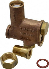 Bradley - Wash Fountain Combination Stop Strainer & Check Valve - For Use with Bradley Foot-Controlled Wash Fountains - Top Tool & Supply