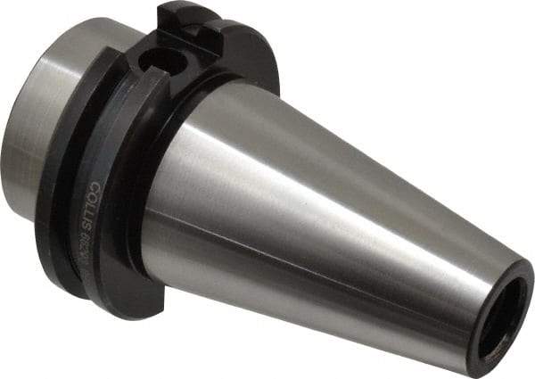 Collis Tool - CAT40 Taper Shank 1/4" Hole End Mill Holder/Adapter - 1-3/4" Nose Diam, 1-3/8" Projection, 5/8-11 Drawbar - Exact Industrial Supply