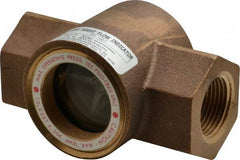 Dwyer - 1 Inch, Bronze Body Sight Flow Indicator - 125 Max psi, 4-3/8 Inch Overall Length, 200°F - Top Tool & Supply