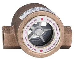 Dwyer - 1/4 Inch, Bronze Body Sight Flow Indicator - 125 Max psi, 3-1/16 Inch Overall Length, 200°F - Top Tool & Supply