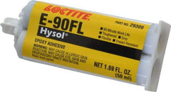 Loctite - 50 mL Cartridge Two Part Epoxy - 90 min Working Time, 3,130 psi Shear Strength, Series E-90FL - Top Tool & Supply