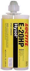 Loctite - 200 mL Cartridge Two Part Epoxy - 20 min Working Time, 4,690 psi Shear Strength, Series E-20HP - Top Tool & Supply