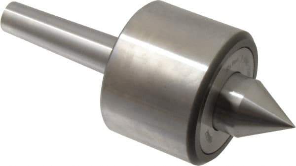 Riten - MT2 Taper Shank, 2-3/8" Head Diam 4,480 Lb Capacity Live Center - 4,000 Max RPM, 1-3/4" Head Length, 1" Point Diam, 1-1/4" Point Len, 440 Lb Max Workpc, 5.786" OAL, 1-1/4" Long Tip, Standard Point - Top Tool & Supply