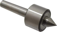 Riten - MT3 Taper Shank, 2-3/8" Head Diam 4,480 Lb Capacity Live Center - 4,000 Max RPM, 1-3/4" Head Length, 1" Point Diam, 1-1/4" Point Len, 1,100 Lb Max Workpc, 6-7/16" OAL, 1-1/4" Long Tip, Standard Point - Top Tool & Supply