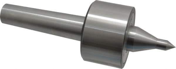 Riten - MT4 Taper Shank, 3" Head Diam 6,000 Lb Capacity Live Center - 4,000 Max RPM, 1-31/32" Head Length, 1/2" Point Diam, 2.2188" Point Len, 1,100 Lb Max Workpc, 8-5/8" OAL, 13/16" Long Tip, Long Point - Top Tool & Supply