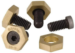 Gibraltar - 5/16-24, 1/2" Long, Steel, Cam Clamp Screw - 13/16" Hex, Use with Gibraltar Fixture Clamp 00642611 - Top Tool & Supply