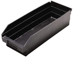 Quantum Storage - 17-7/8" Deep, Black Polypropylene Hopper Shelf Bin - 4" High x 6-5/8" Wide x 17-7/8" Long - Top Tool & Supply