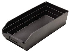 Quantum Storage - 17-7/8" Deep, Black Polypropylene Hopper Shelf Bin - 4" High x 8-3/8" Wide x 17-7/8" Long - Top Tool & Supply