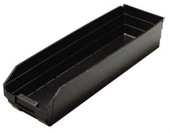 Quantum Storage - 23-5/8" Deep, Black Polypropylene Hopper Shelf Bin - 4" High x 6-5/8" Wide x 23-5/8" Long - Top Tool & Supply