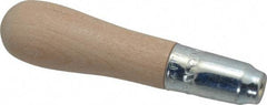 Lutz - 4" Long x 1" Diam File Handle - 1/8" Bore, 1-3/4" Deep, for Use with 3, 4, 5 & 6" Files - Top Tool & Supply