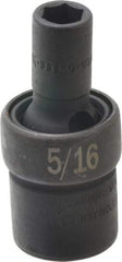 SK - 3/8" Drive 5/16" Standard Universal Impact Socket - 6 Points, 2" OAL - Top Tool & Supply