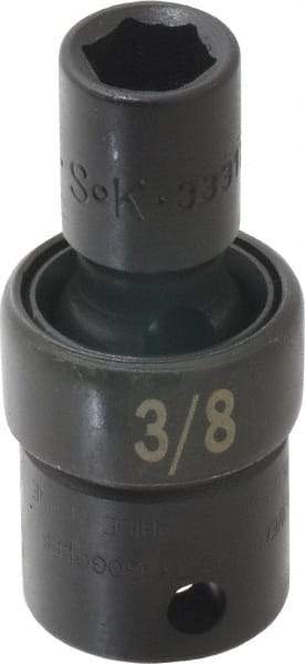 SK - 3/8" Drive 3/8" Standard Universal Impact Socket - 6 Points, 2-1/8" OAL - Top Tool & Supply