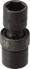 SK - 3/8" Drive 9/16" Standard Universal Impact Socket - 6 Points, 2-7/32" OAL - Top Tool & Supply