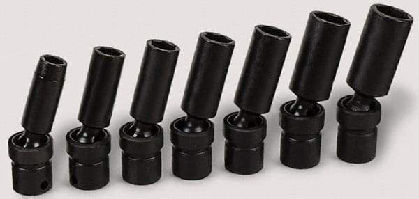 SK - 3/8" Drive 11/16" Deep Universal Impact Socket - 6 Points, 3-7/32" OAL - Top Tool & Supply